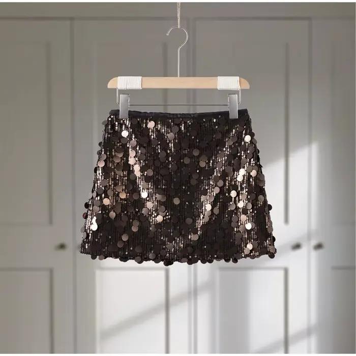 Robe transparente à paillettes pour femmes, bretelles Spaghetti, Sexy, dentelle profonde, col en v, 