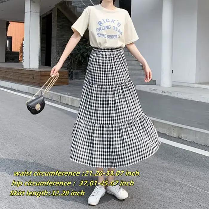Jupe Vintage décontractée pour femmes, jupe blanche assortie, Chic, jupe gâteau pour filles, taille 