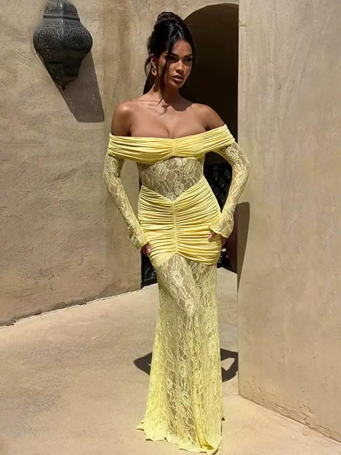 Avrilyaan V profond creux en mousseline de soie dos nu robe de soirée sexy femmes 2025 printemps été