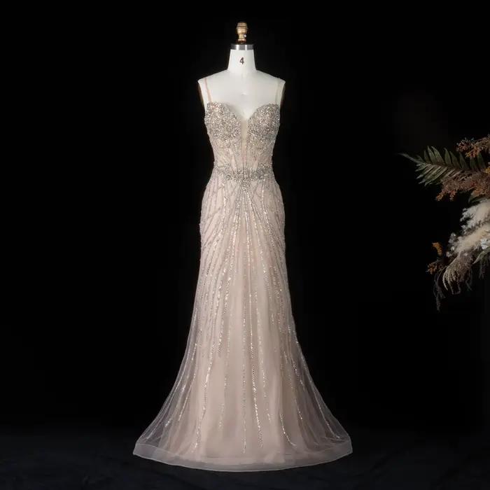 Robe de soirée de luxe pour femme Sharon Said avec cristaux 2026 – Élégante robe de bal SH194 person