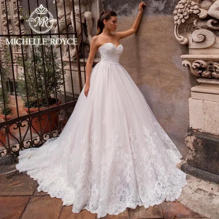 Michelle Royce robe De bal robes De mariée pour femme avec veste chérie Appliques robe De mariée rob