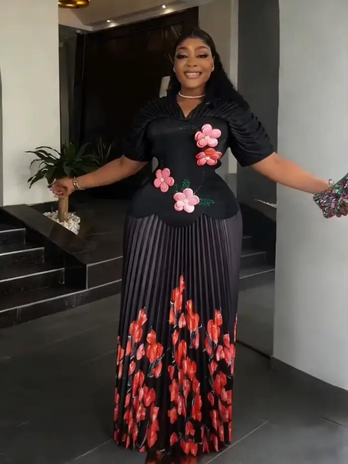 Robes plissées EGRM pour femmes 2026 Robe de soirée de mariage Robe de bal Grande taille Hauts à man