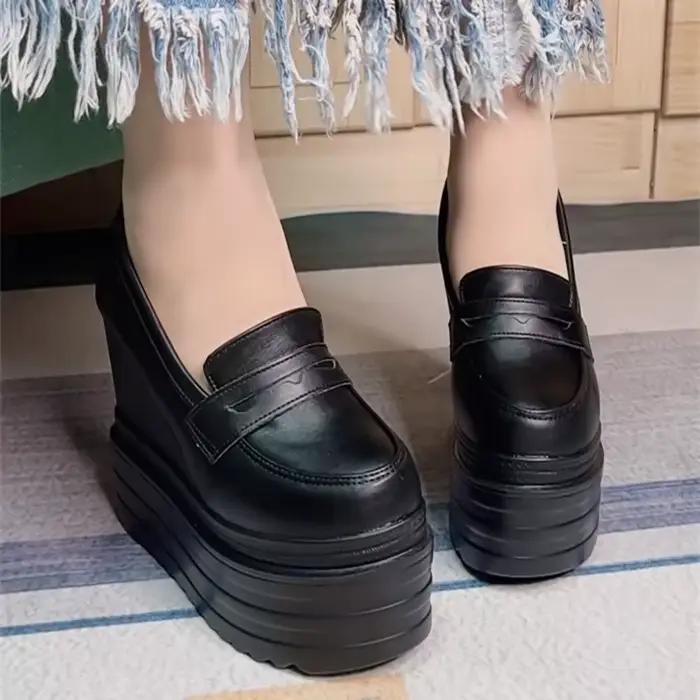 Robe de mariée de 15Cm, plateforme, talon compensé, chaussures à talons hauts de 15cm, chaussures Se