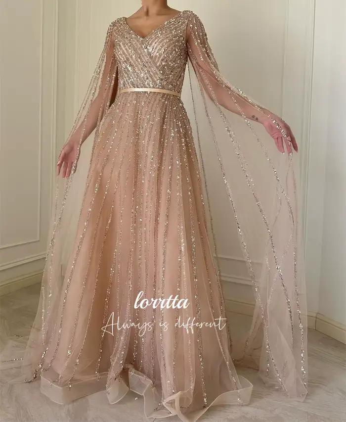 Lorrtta-Robe de soirée en tissu brillant Grace pour femmes, robes de soirée élégantes, robes de soir