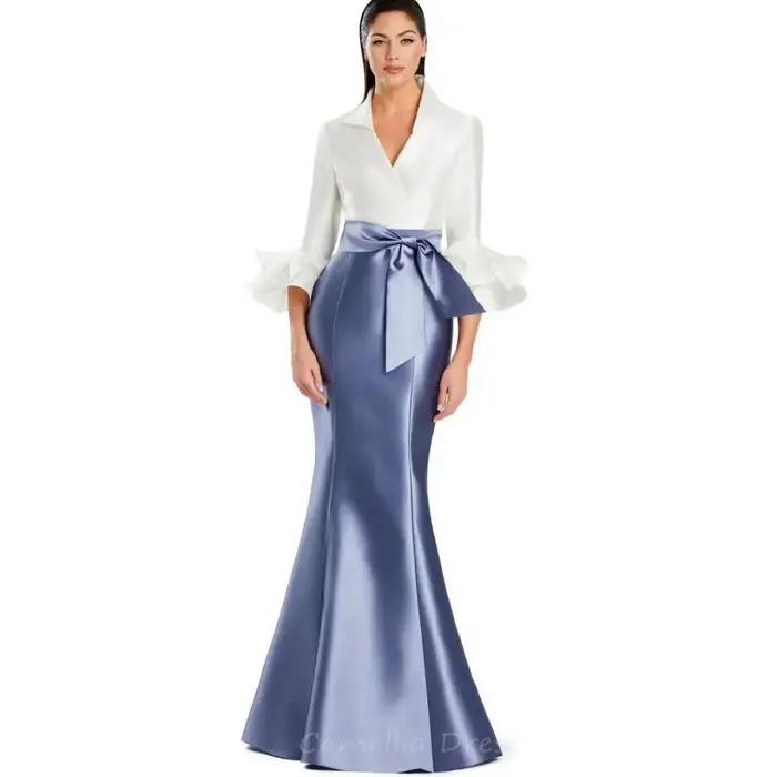 Robe de cérémonie simple pour la mère de la mariée, robe de invitée personnalisée, robe de soirée él