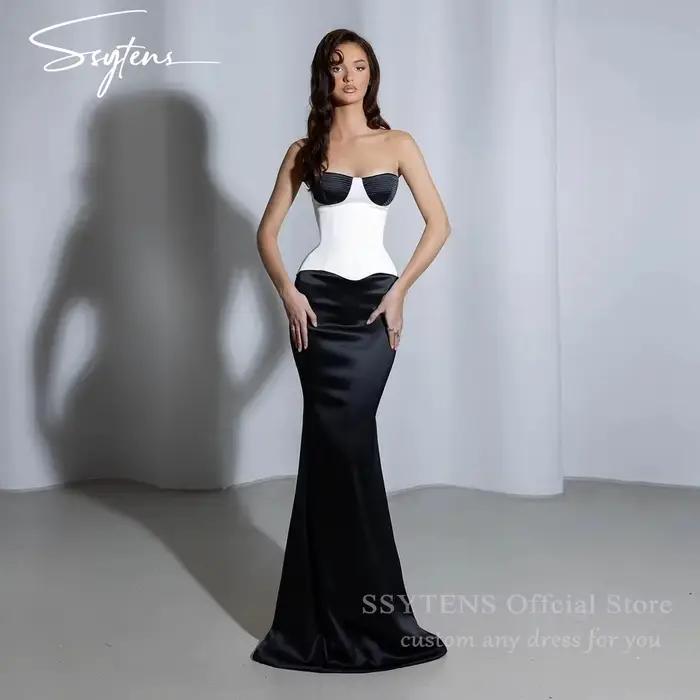 Robes de soirée élégantes SSYTENS pour occasions spéciales, robes de soirée sans bretelles, cœur, no