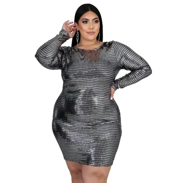 Robe de soirée pour femmes, grande taille 5XL, élégante, moulante, dos nu, Mini, boîte de nuit, anni
