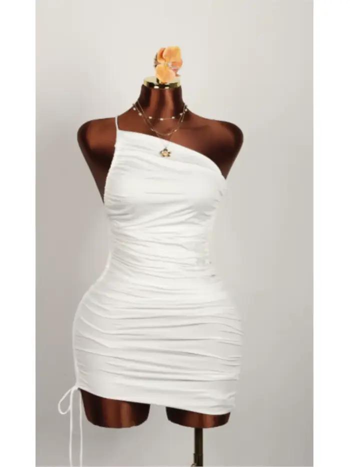 Robes 2026 Femme – Tenue de plage sexy, robe de soirée dos nu, moulante, sans manches, couleur unie,