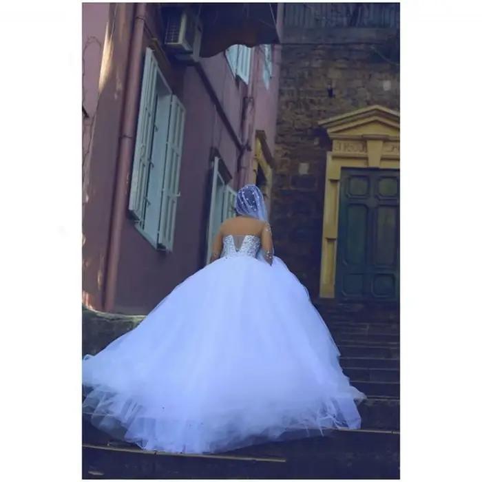 Robes de mariée personnalisées pour la mariée 2026 – Robe de mariée élégante à manches longues, orné