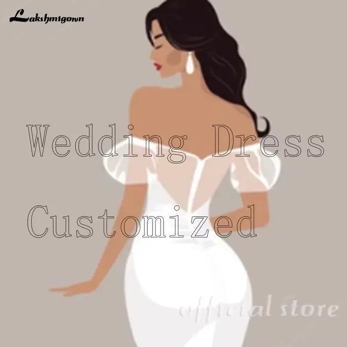 Robes de mariée longues en stock Lakshmigown, personnalisées