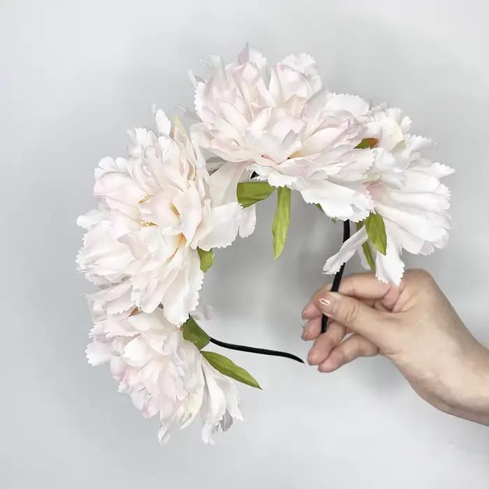 Guirlande de mariée Style bohémien, ornements de cheveux doux, couvre-chef de mariage réglable, coif