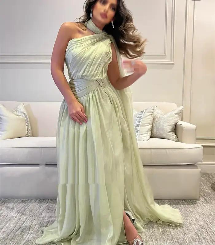 AsaNagi – Robe De Soirée élégante, asymétrique épaule dénudée, longueur au sol, Robe De bal, 2023