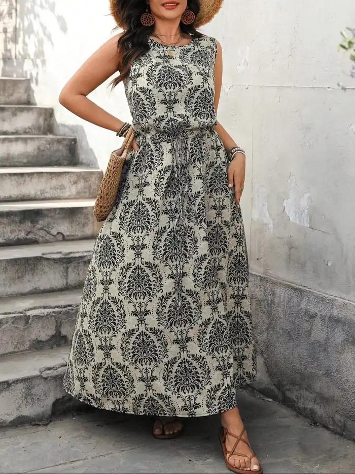 Robe grande taille, design ajusté décontracté, à porter au printemps et en automne, confortable au q