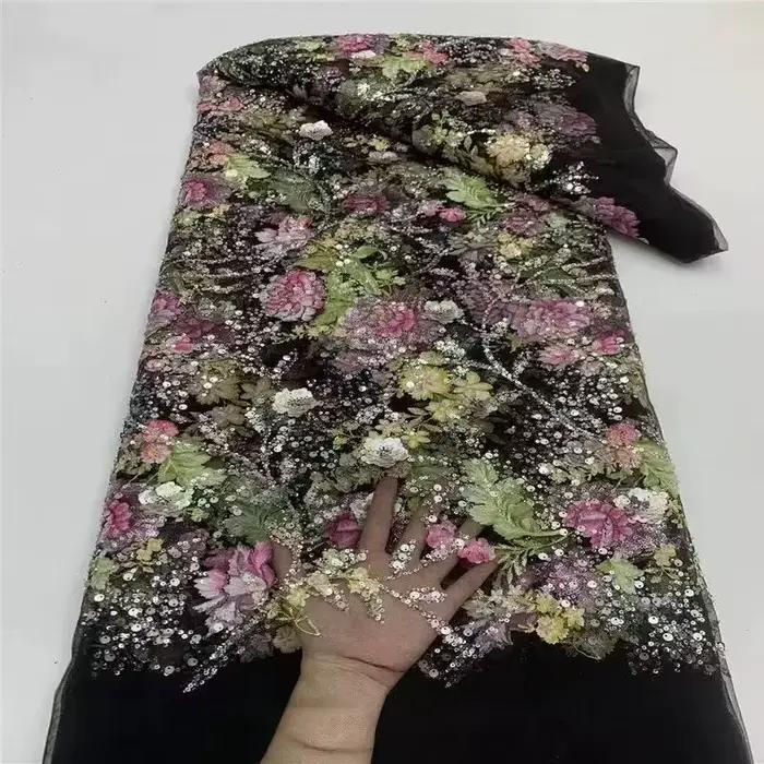 Robes de soirée sirène de luxe en dentelle florale perlée, style Dubaï, pour invitées de mariage, ga