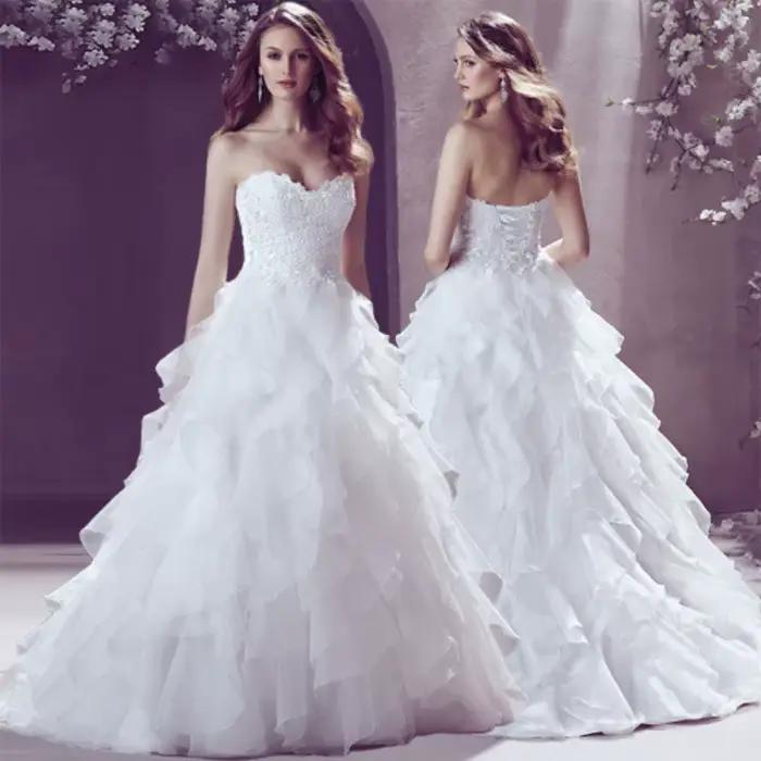 Robe de Mariée Personnalisée, Élégante, avec Traîne à Balayage, Nouvelle Collection, 2025