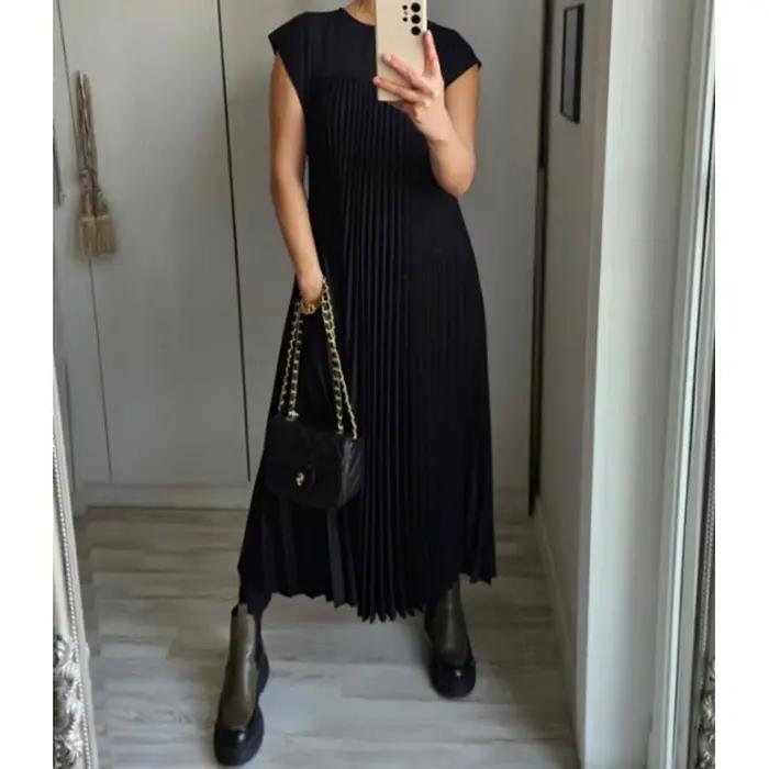 Robe décontractée élégante pour femmes grandes tailles, robe rayée ample, mode pour femme de bureau,