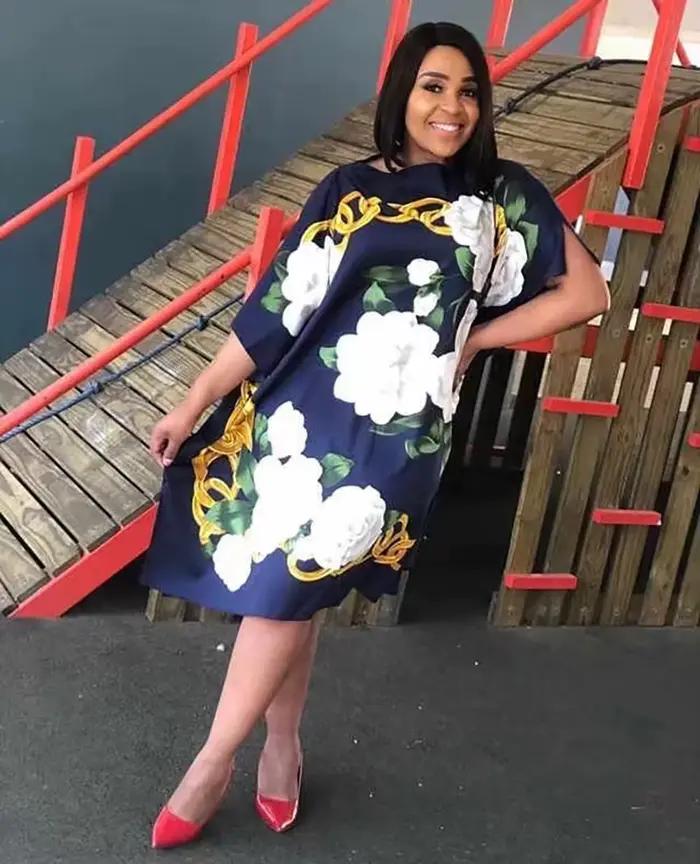 Robe longue imprimée pour femmes, tenue élégante, Design ample, style chauve-souris, Maxi, été, auto