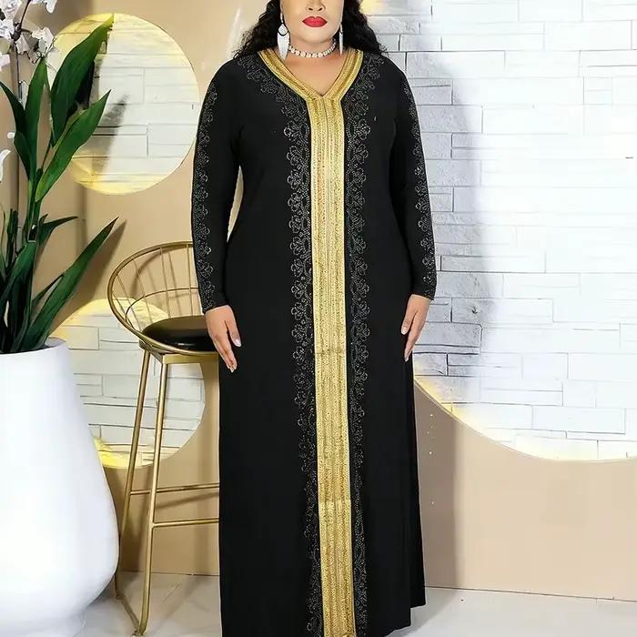 Robe de soirée caftan marocain en mousseline de soie, style boubou djellaba, pour femmes, mode afric