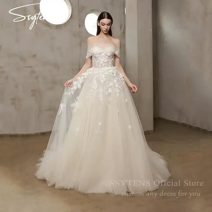 SSYTENS – robes de mariée modernes pour femmes, robe de mariée à épaules dénudées, style Boho, en de