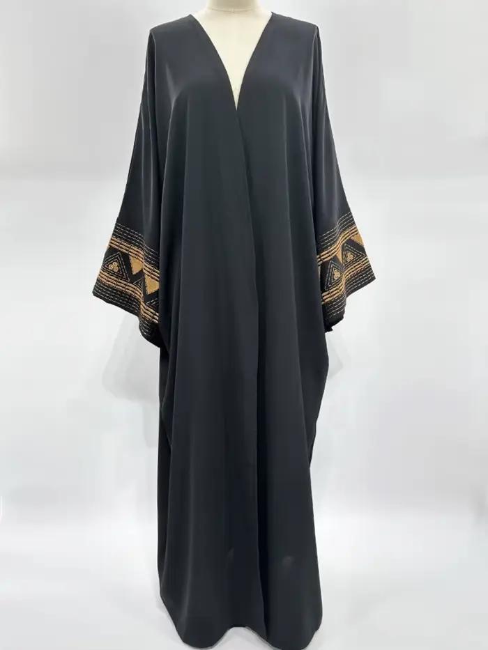 Maroc caftan Abayas Eid musulman Abaya pour les femmes robes de dubaï Jalabiya broderie Ramadan Isla