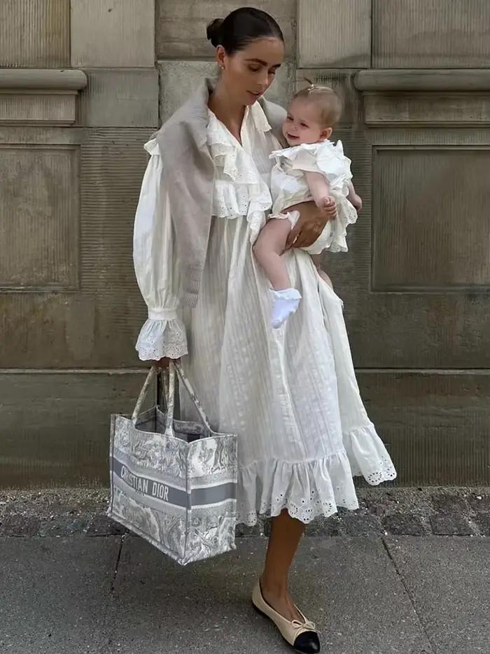 Gypsylady – robe Maxi en coton blanc en dentelle, élégante et Chic, à manches longues, ample, ajouré