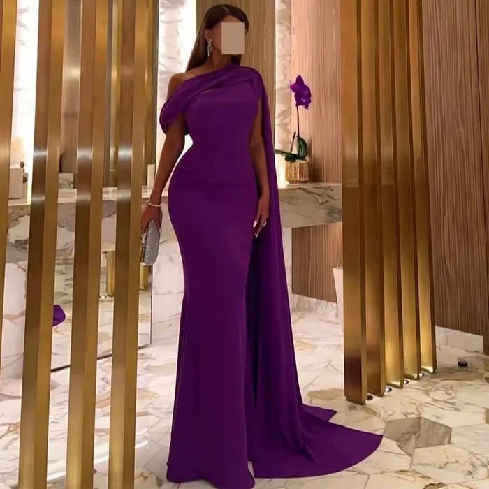 Robes de soirée violettes pour femmes, sirène une initiée, élégante, fête formelle, quelle que soit 
