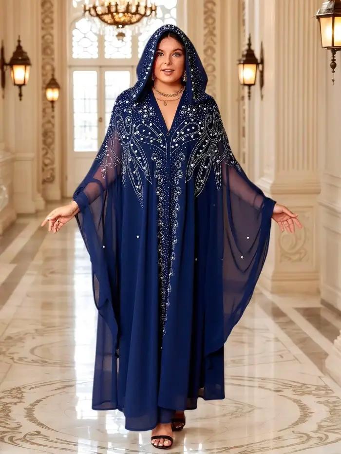 Robe de soirée grande taille pour femmes, Dashiki, mode musulmane, Abaya, vêtements africains, robe 