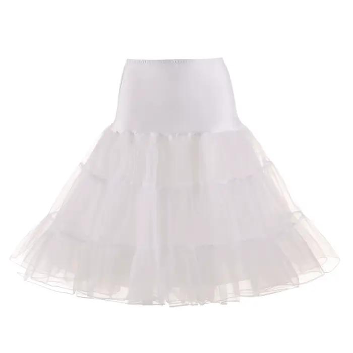 Jupon en Tulle Vintage des années 50 pour femmes, sous-jupe Tutu demi-glissante