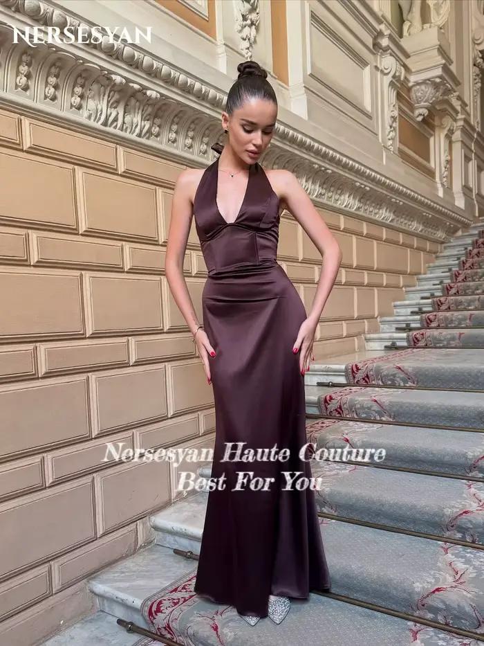 Nersesyan – robe de soirée sirène bordeaux