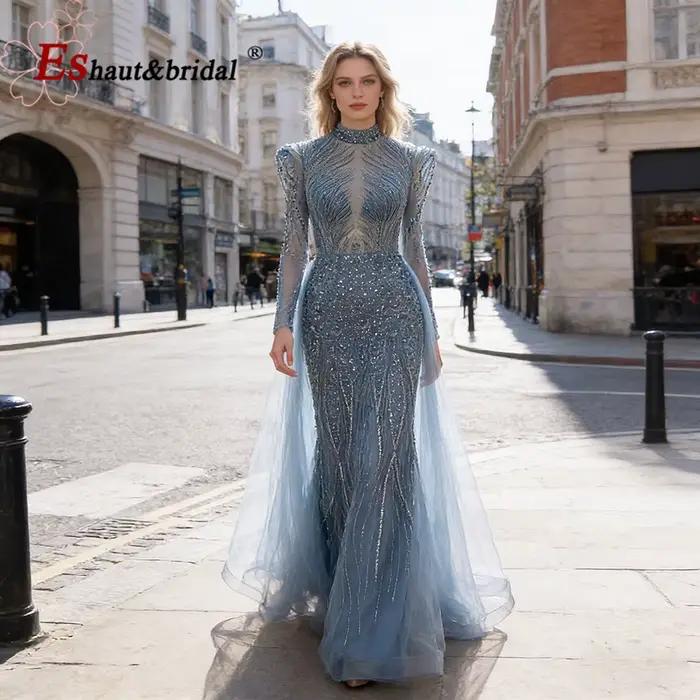 Robe de Soirée Musulmane Élégante pour Femme 2026 – Luxe Dubaï