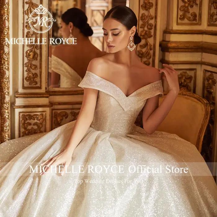 Michelle Royce-Robe de mariée en tulle pour femme