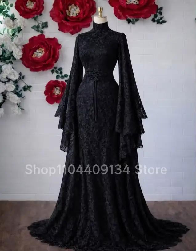 Charmante robe de soirée formelle musulmane en dentelle