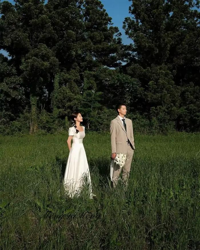 Robe de séance Photo de mariage en Satin ivoire Simple
