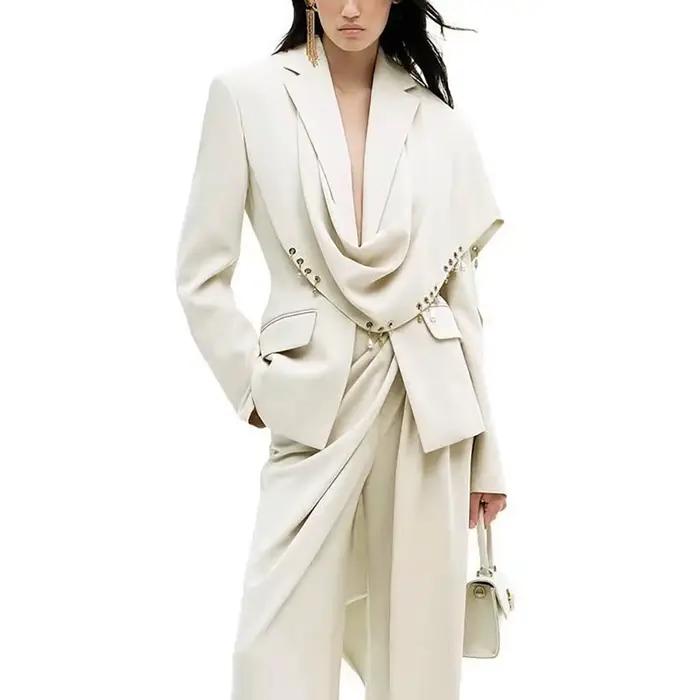 Robes pour femmes, costumes élégants à revers pointus
