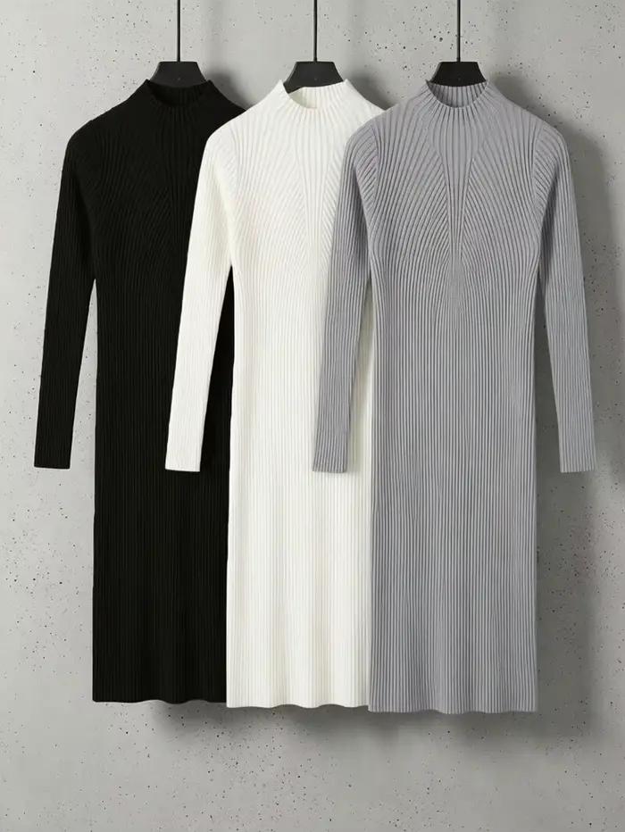 Longue robe hiver chaude long dress vetements femme nouveauté robes longues pour les femmes tricot pulls fashion