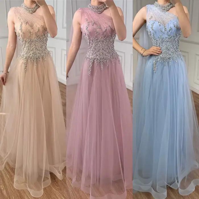 Serene Hill 2025 personnalisé nu une ligne une épaule luxe perlé robe de soirée