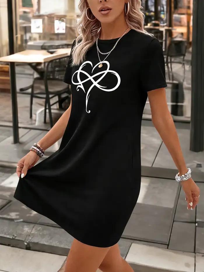 Robe pour femme avec imprimé en forme de cœur