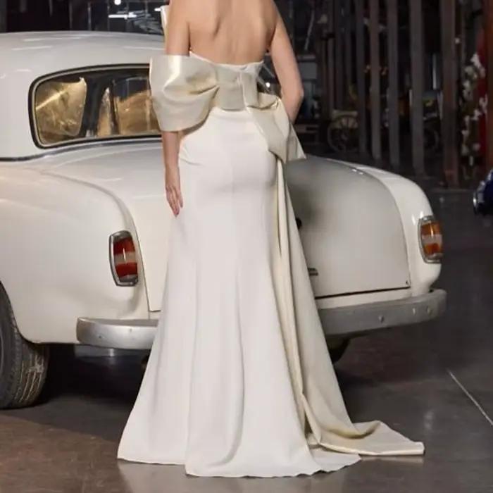 Robe de bal sirène personnalisée longueur au sol épaules dénudées sans manches dos nu élégante pour femmes occasions spéciales