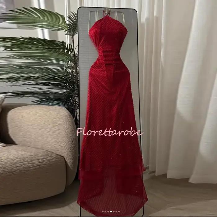 Robe de soirée bordeaux personnalisée