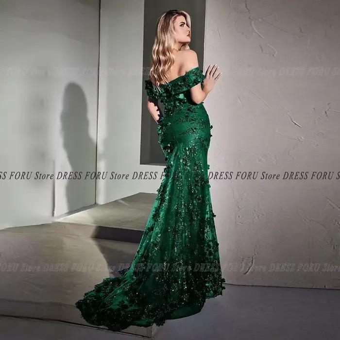 Robe de soirée élégante en dentelle personnalisable pour femmes, occassions spéciales, mariage, gala, sans manches, sirène, traîne de balayage