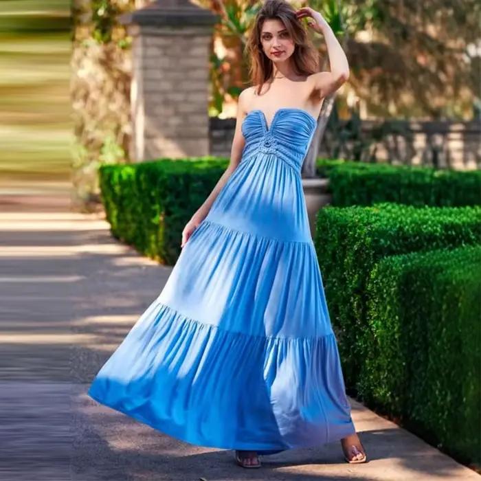 Robe de soirée à volants pour femmes