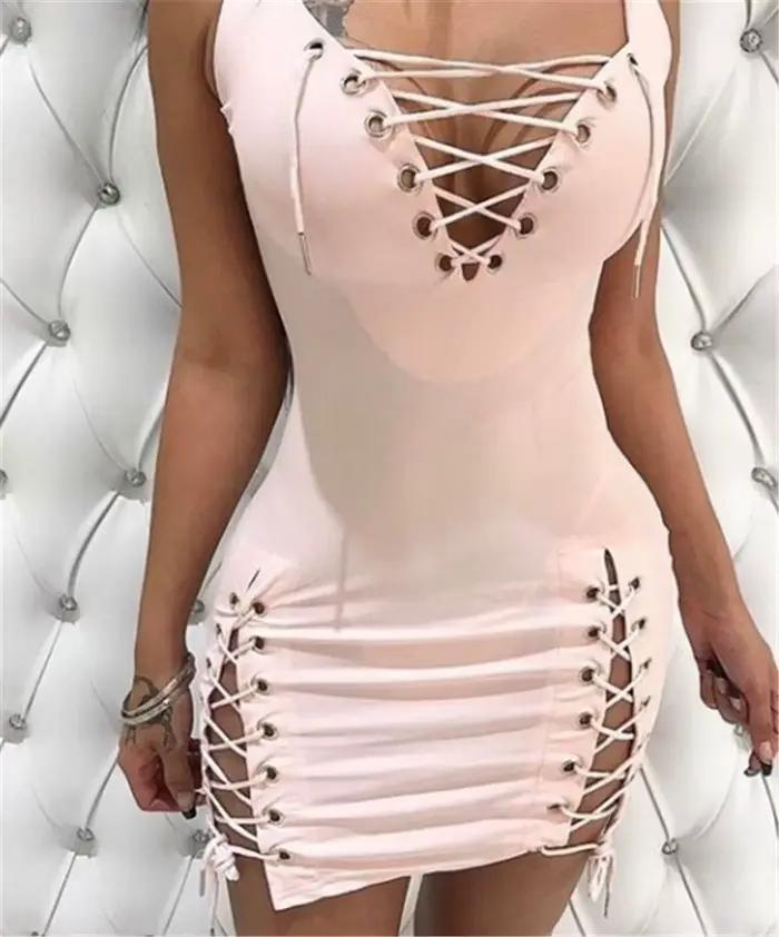 Robe sexy à lacets pour femmes
