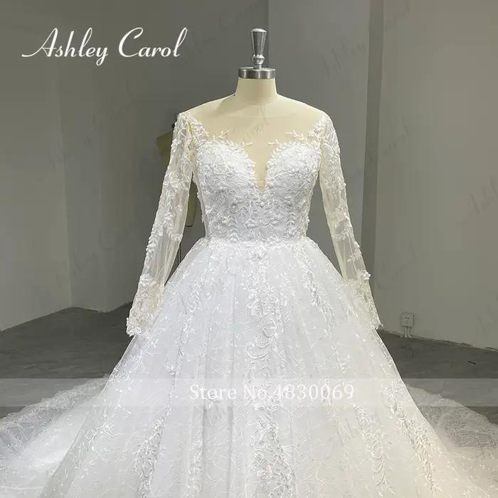 Ashley Carol 1 nouveauté robes De mariée pour les femmes Appliques dentelle cérémonie robe De bal