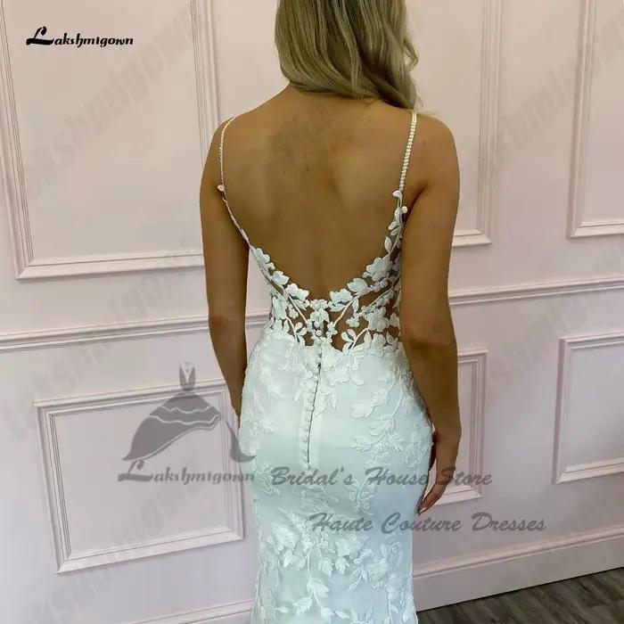Yanshmigown-Robe de Mariée Sirène en Dentelle Personnalisée
