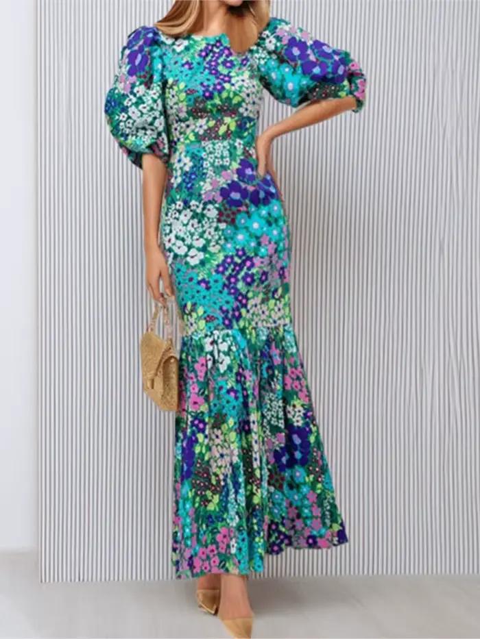 Robe imprimée à la mode pour femmes
