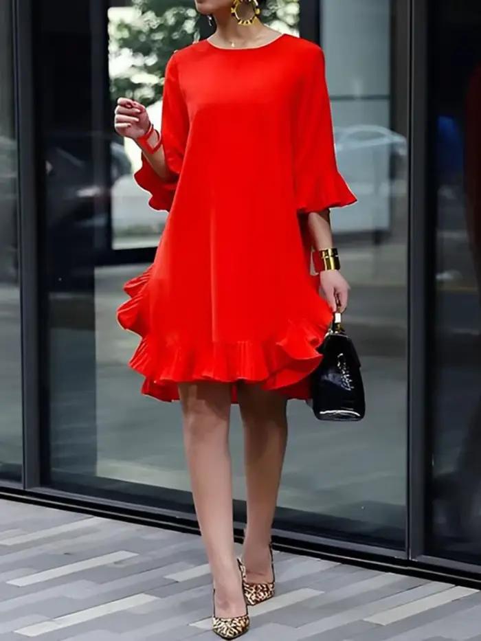 Robe de soirée élégante Falbala pour femmes