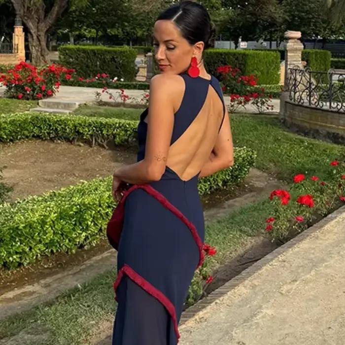 Robe Maxi transparente à montage élégant