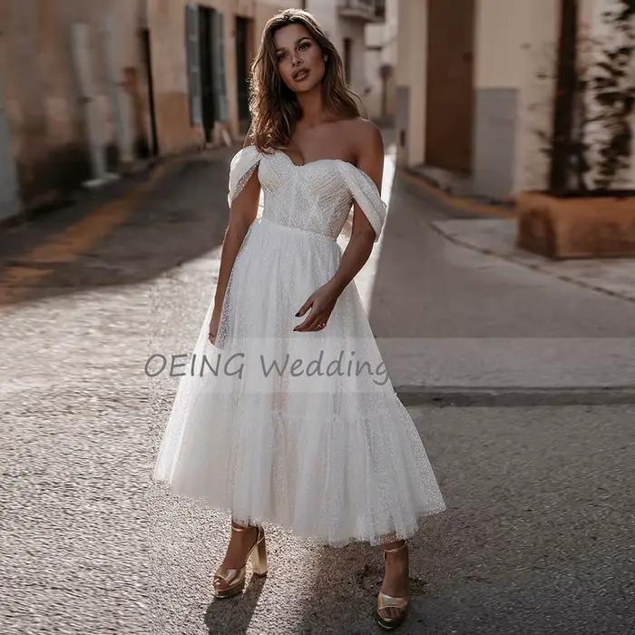 Robes De Mariée courtes pour femmes une ligne Boho