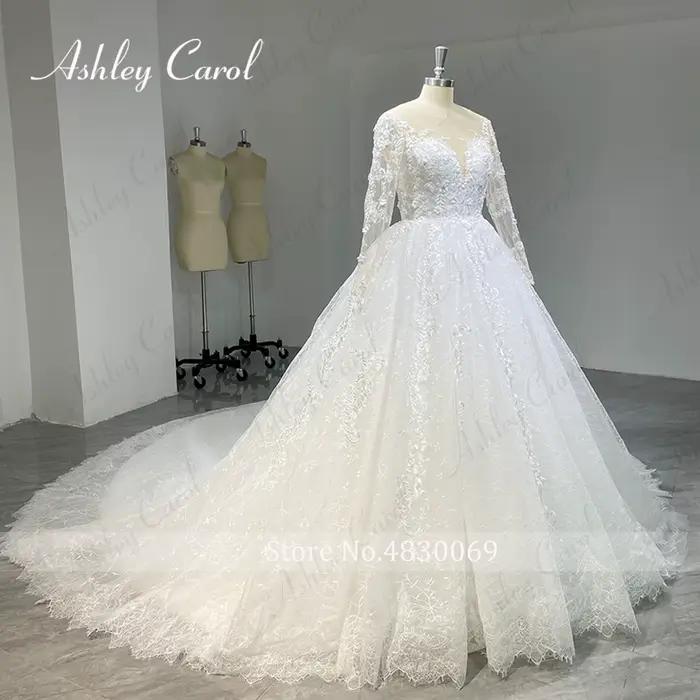 Ashley Carol 1 nouveauté robes De mariée pour les femmes Appliques dentelle cérémonie robe De bal