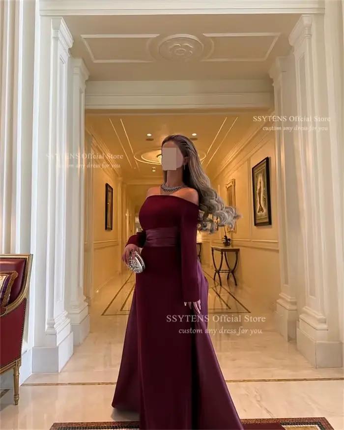 SSYTENS Robes de soirée à col bateau